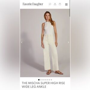 Favorite Daughter - Mischa Super High Rise Wide Leg Ankle Jean - Never Worn